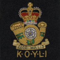 Kings Own Yorkshire light Infantry Wire Blazer Badge